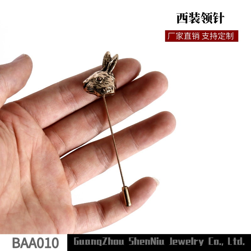 Baa010 Стиль к лицу Douyin Интернет-Red и аналогичный мужской героический костюм брошь зодиак, зодиак кролика аксессуар
