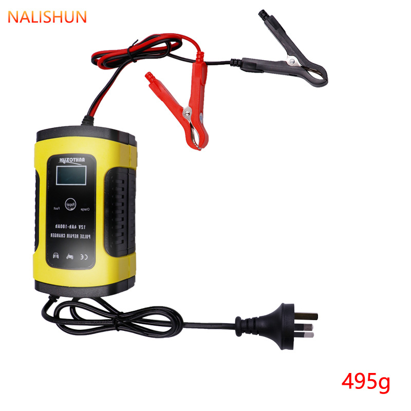 Cargador de batería de coche 12v, cargador de motocicleta totalmente inteligente, cargador de batería con reparación automática