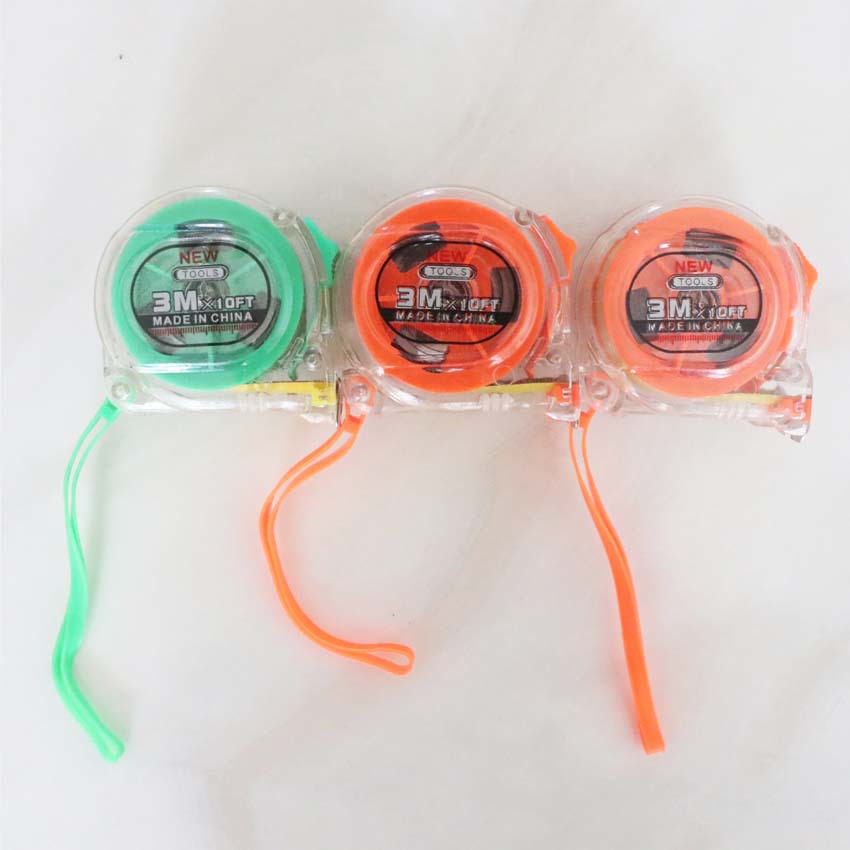 厂家直销透明钢卷尺工地测量五金用具精准测量器3米5米7.5米10米