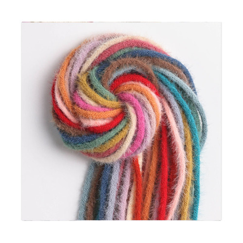 Korean hairy edge wool ribbon clothing accessories handmade diy hairpin autumn and winter new bow wool ribbon