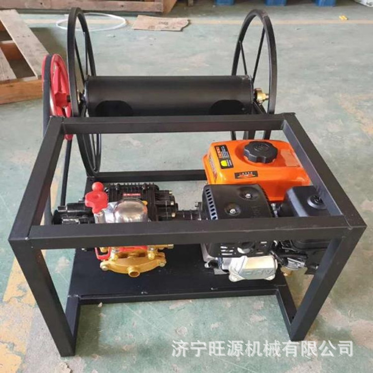 遥控汽油卷管打药机 拉管200米农田打药机 电动卷管打药机