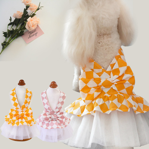 Puppy dog princess wedding dress summer teddy pet wedding evening dress formal clothes  princess tutu skirt for dog cat 