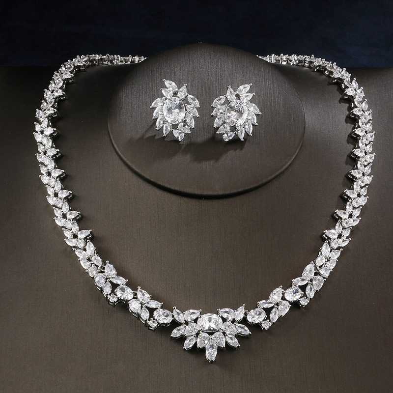 RAKOL 饰品批发欧美百搭潮流时尚首饰套装 镶嵌AAA锆石厂家直销