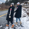 羽绒服女装男长款过膝连帽韩版简约风潮情侣冬季户外登山0831-3|ms