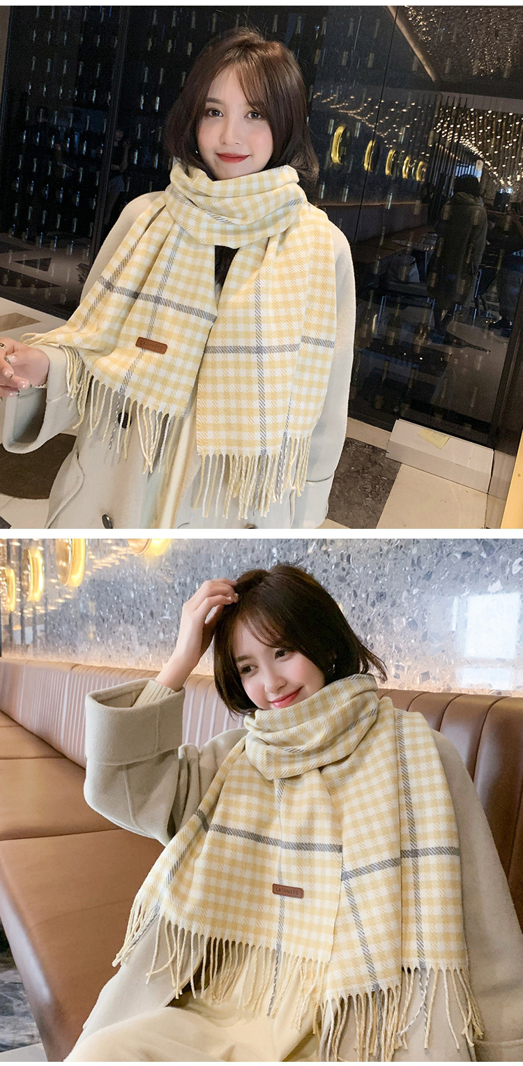 Korean Wild Student Long Section Warm Thick Fashion Scarf display picture 7