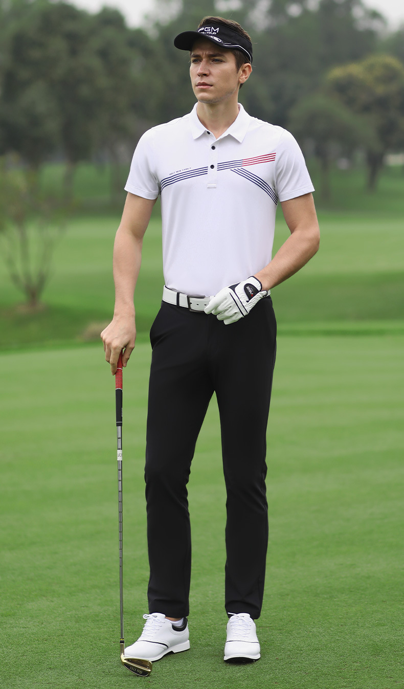 Quần golf nam dài mùa hè PGM thoáng khí ôm dáng — Quần dài màu xám KUZ083, Quần dài đen KUZ083, Quần dài màu trắng KUZ083 chi tiết 8