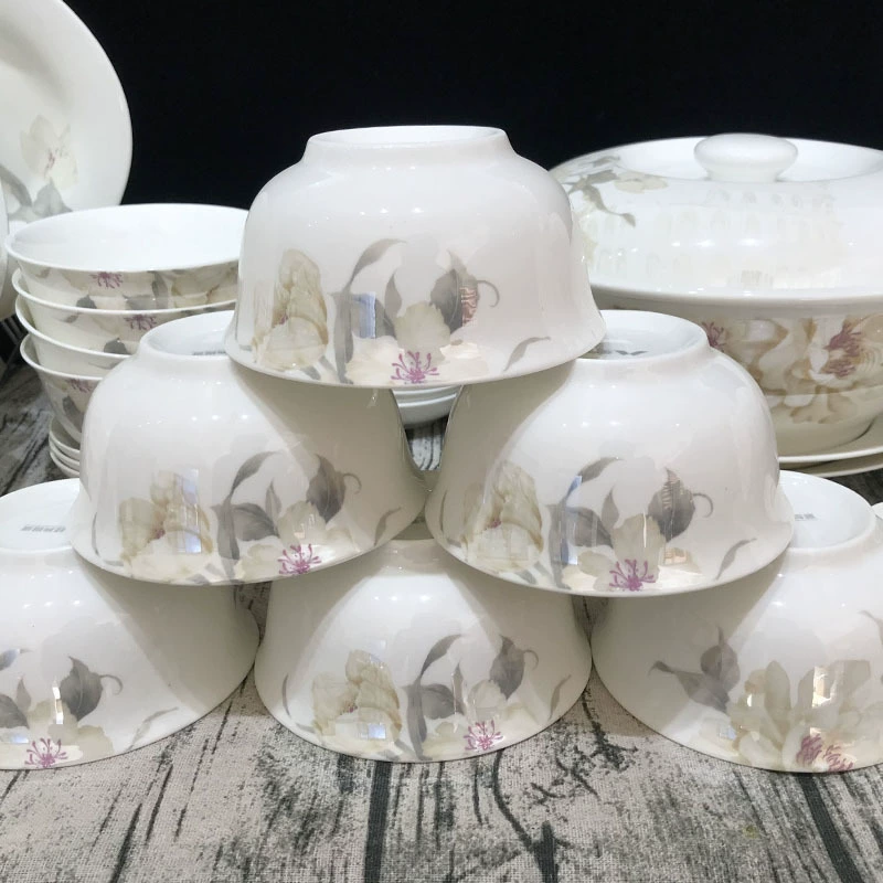 50 предметов кухонной посуды, керамическая посуда, Дом Город керамика bone china, блюда, сервировка, столовые приборы, домашняя подарочная коробка