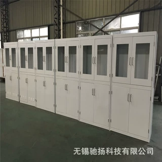 生产定制专用全钢器皿柜上下两层玻璃柜门不锈钢合页带积液盘