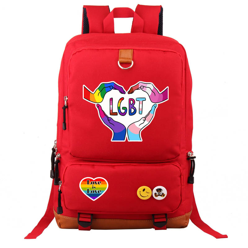 Waterproof 20 Inch Letter Rainbow Holiday Daily School Backpack display picture 3