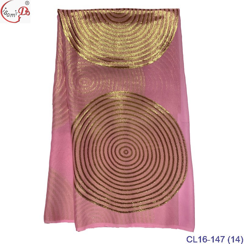 金属金线刺绣织物丝质薄纱花边cl16-147绣花优雅蕾丝婚庆