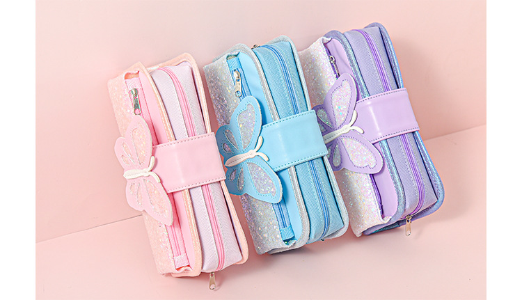 Butterfly Cloth School Cartoon Style Pencil Case display picture 3