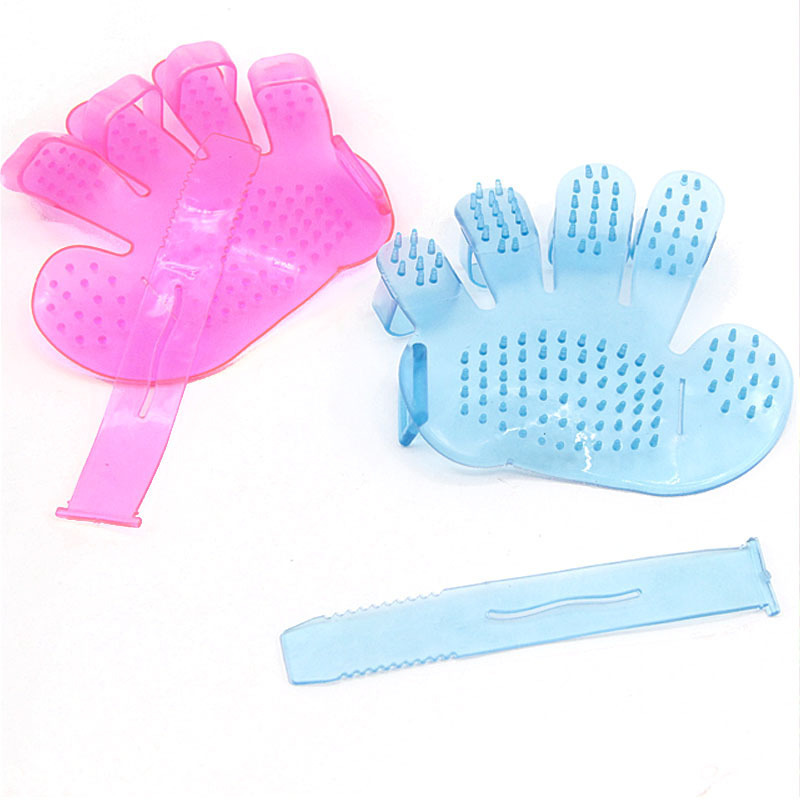Silicone Five-Finger Bath Brush, Massage Brush, Pet Glove Brush, Cat and Dog Bath Massage Palm Brush, Deep Cleaning