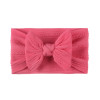 Soft nylon children's hair accessory with bow, headband, scarf, European style, no hair damage