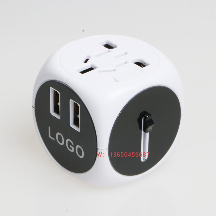 通用转换插座 双USB旅游转换充电器 多功能转换插头 出国转换