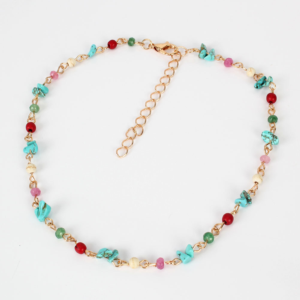 Simple Fashion All-match Colorful Gravel Retro Casual All-match Item Necklace For Women display picture 5