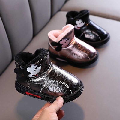 宝宝雪地靴婴儿学步鞋软底男女小童加绒保暖棉鞋0-1一岁2秋冬季款|ms