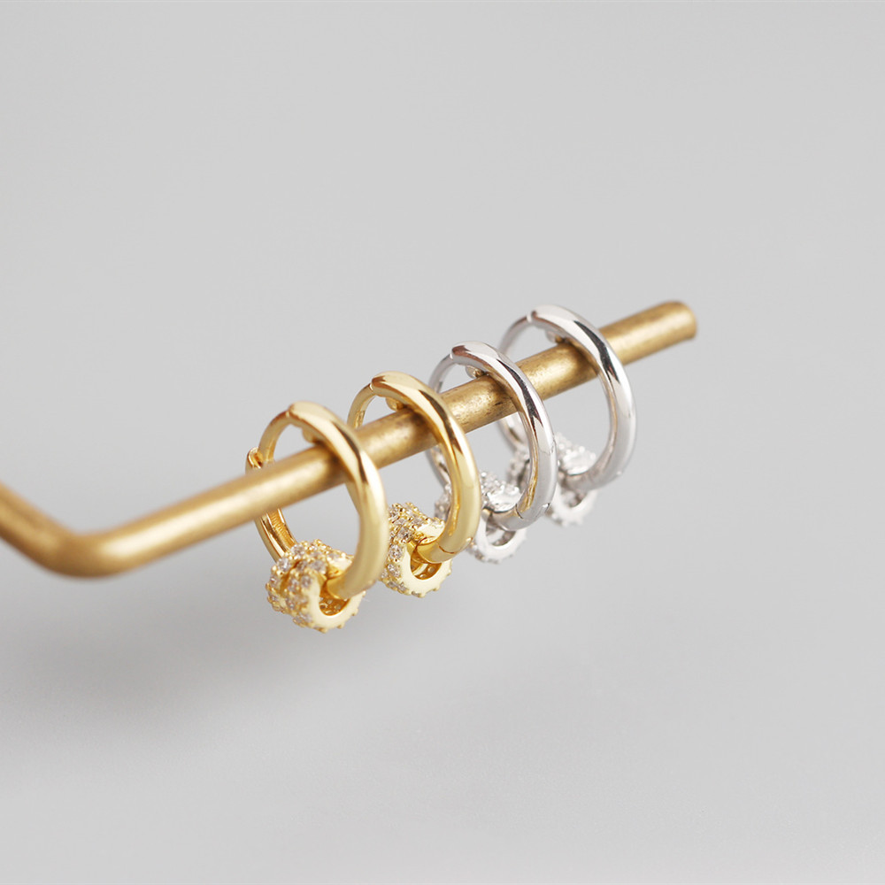 Geometric Original Design Luxurious British Style 925 Sterling Silver Gem Earrings display picture 5