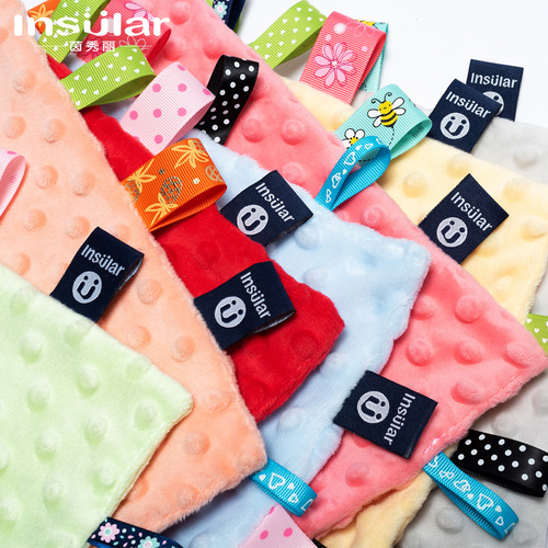 Insular baby beanie label soothing towel newborn beanie handkerchief soothing handkerchief cross-border