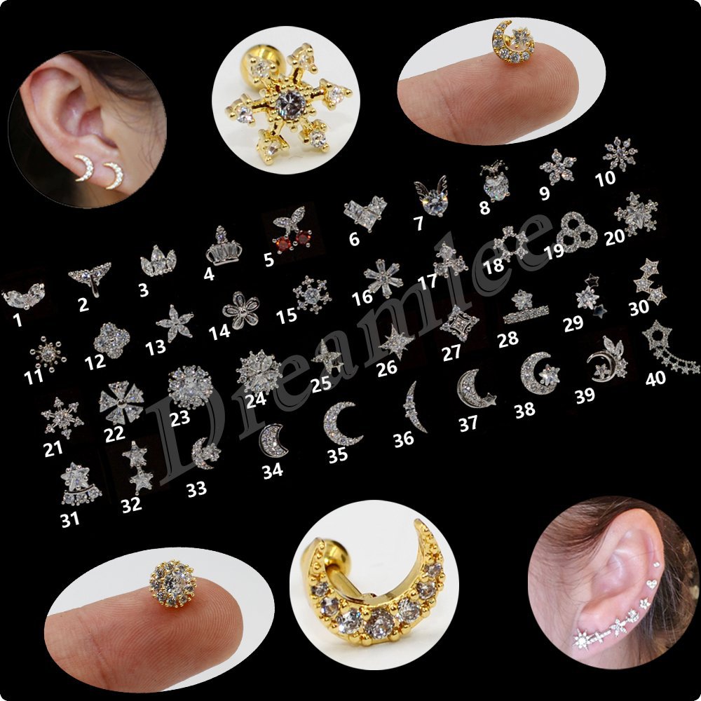 elegant earrings with zircon
