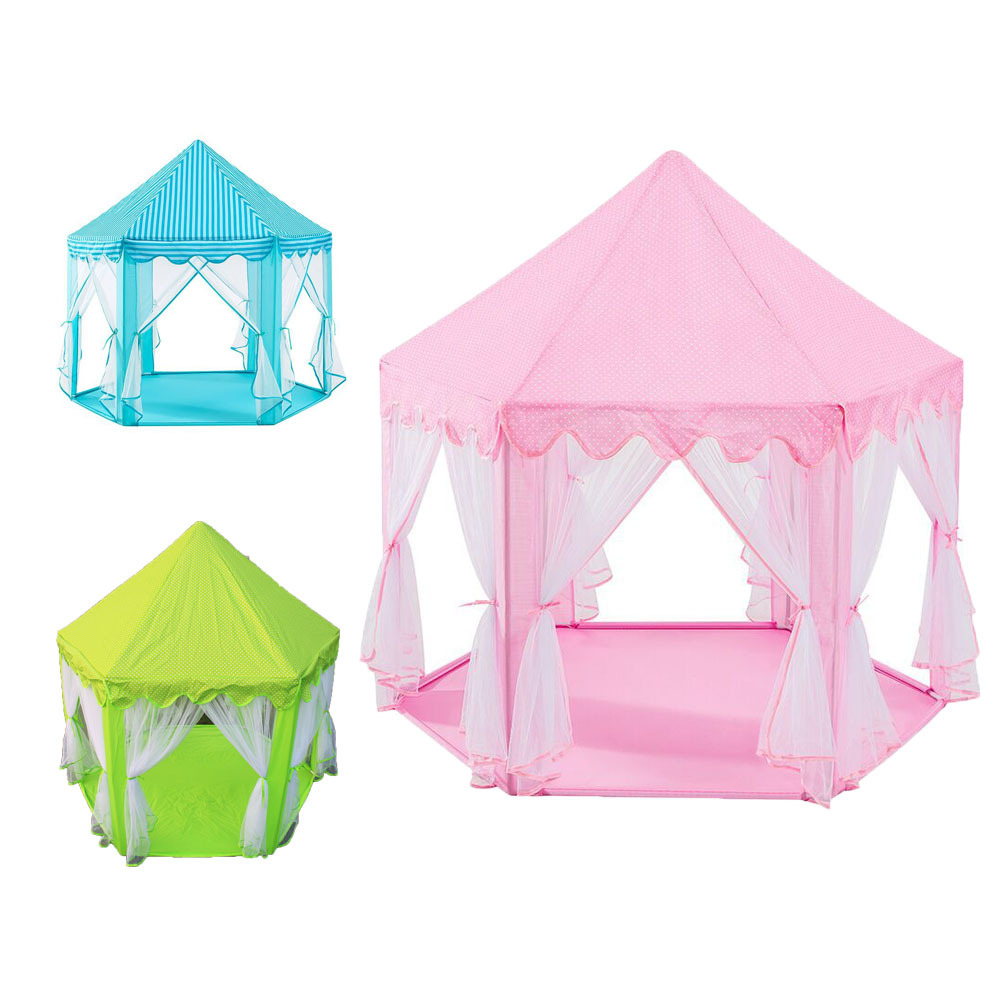 Spot Amazon Children's Tent Hexagon Princess Castle Interior Game House Toys Mosquito Account Beach Children's Tent