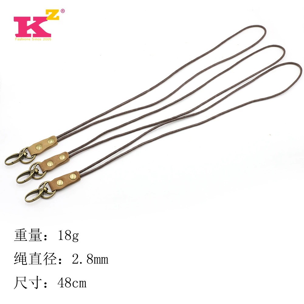 Leather strap, retro keychain for keys