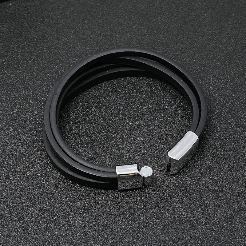simple multi-layer leather bracelet