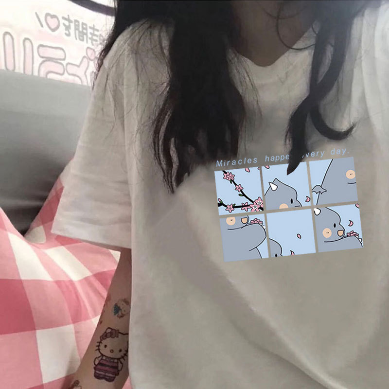 white T-shirt summer Short sleeved 2020 new pattern half sleeve jacket Base coat Korean Edition Easy clothes Large Women's wear