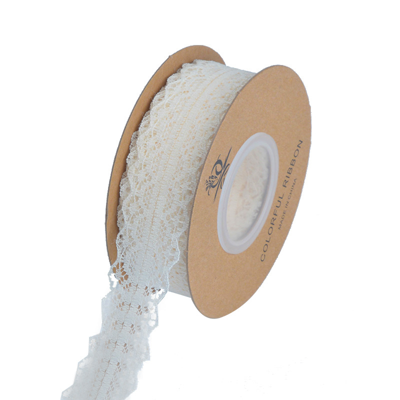 Fibra color 3cm flor pastel caja de regalo mano hecho a mano DIY tocado cinta de encaje arco cinta al por mayor