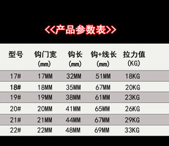 Iron plate double hook, strong horse line hook, Nanyou sea fishing hook, slow rocking hook, boat fishing iron plate hook, giant large fish hook