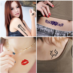 Henna Cream Tattoo Template Famous Person Realistic Sticker Herbal Juice Spray Transfer Temporary Tattoo