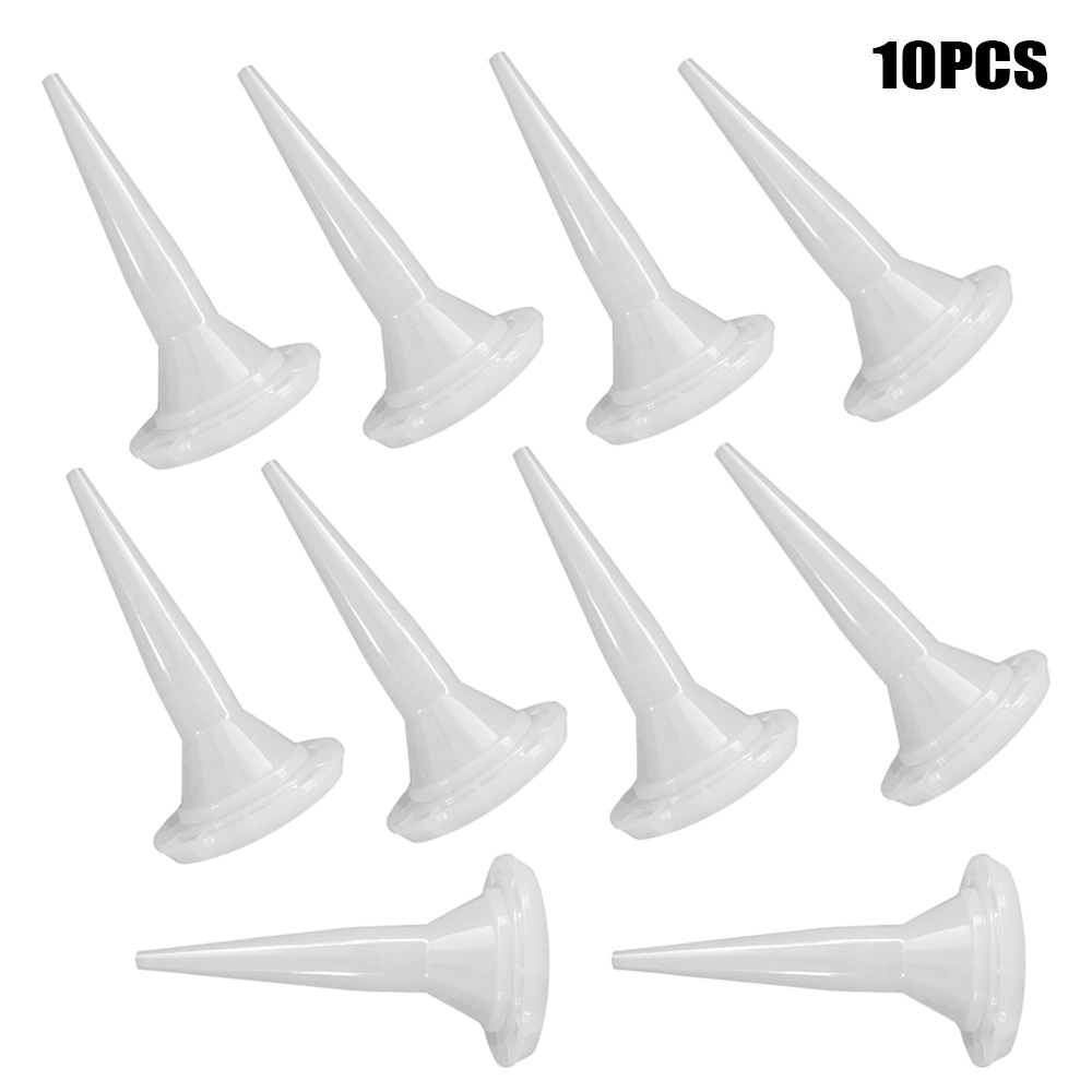 跨境直销10个装填缝喷嘴涂抹器密封胶分配器软胶嘴玻璃胶集中工具