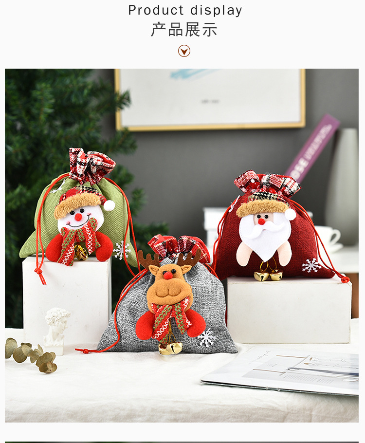 Creative Christmas Decoration Three-dimensional Doll Candy Tote Bag Wholesale Nihaojewelry display picture 18