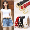 lady genuine leather Pure cowhide belt leisure time Simplicity Pin buckle Belt Korean Edition Student tide Jeans One piece On behalf of