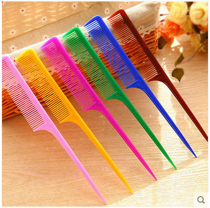 Professional hair salon makeup tool comb plastic pointed-tail comb…
