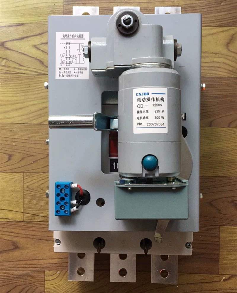 Автоматический выключатель Zhengtai в литом корпусе CDM1-1250/3300 трехфазный 1000A воздушный открытый 1250A воздушный переключатель