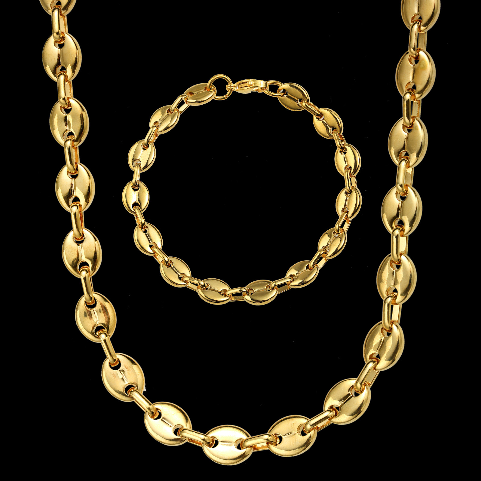 18g Weight Bracelets Classification coffee bean chain Chain Type 1 Piece Quantity Street Occasion Titanium Steel Material Geometric Pattern Men's Gender Plating Design Hip-Hop Style Hip-Hop Geometric Titanium Steel Plating Men's Bracelets Men's Chain Bracelets 8