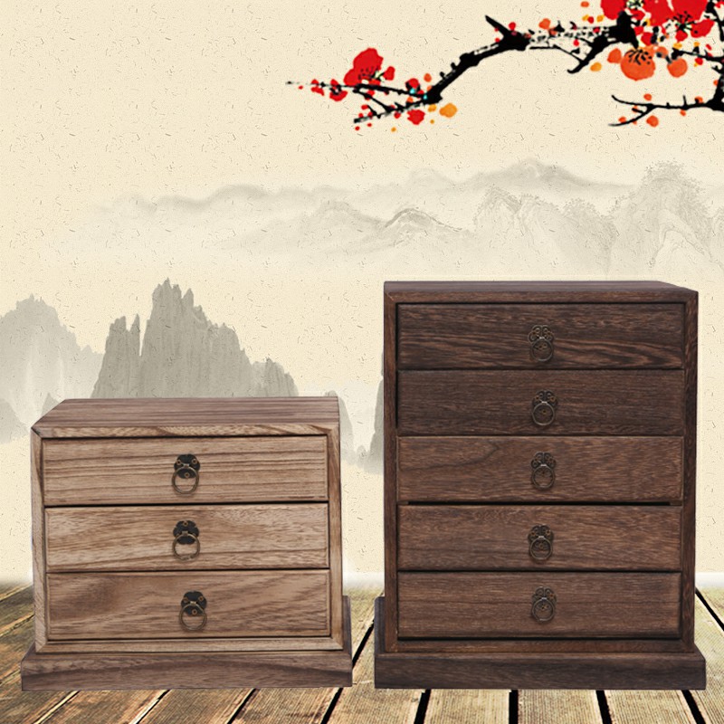 普洱茶盒实木单多层茶饼收纳盒茶柜分茶盘茶具抽屉式通用包装礼盒