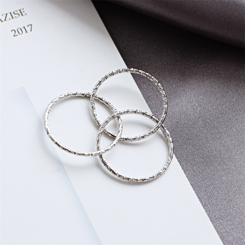 Korean Frosted Two-piece Ring Multi-layer Hollow Ring Wholesale display picture 6