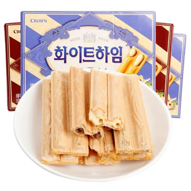 FCL Korea Crown Clarion chocolate cream Hazelnut Saltine crackers 47g Can Ryan
