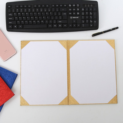 文件夹空白签约本合同本演讲本空白A4拉丝会议夹协议夹