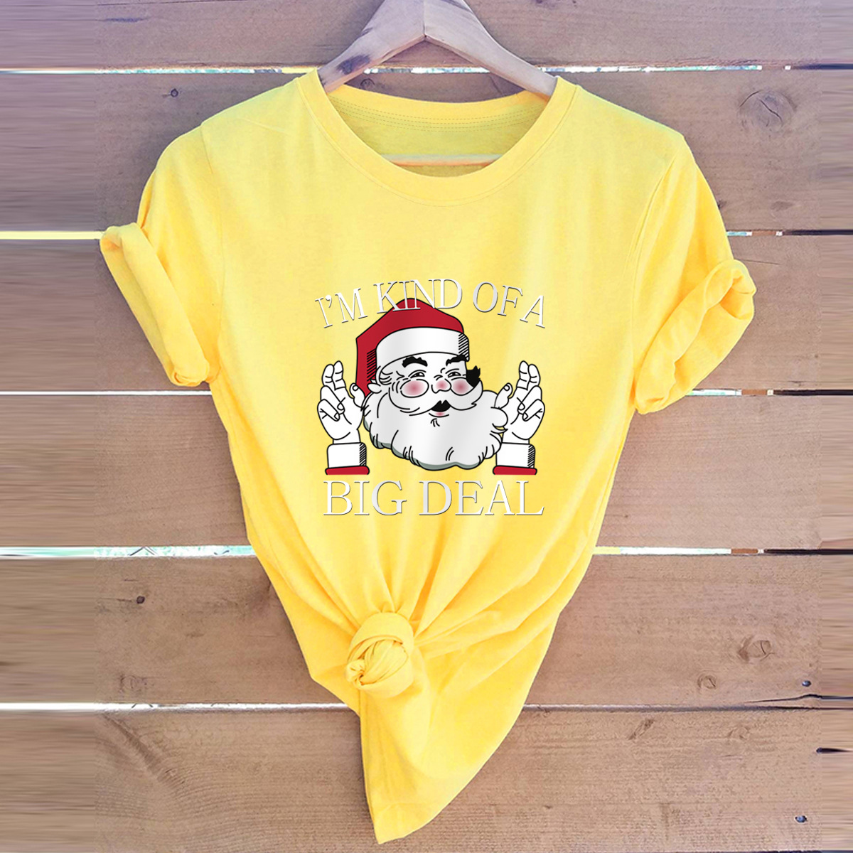 Feliz Navidad Santa Claus camiseta de manga corta feliz NSSN11936