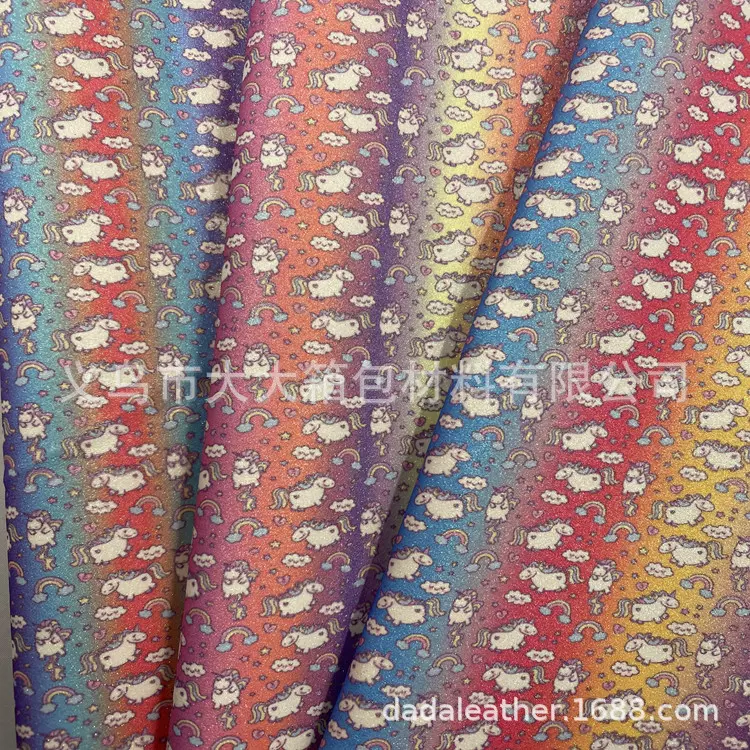 一米起订格利特皮革闪布面料数码印花加工来图来样打样加工定做