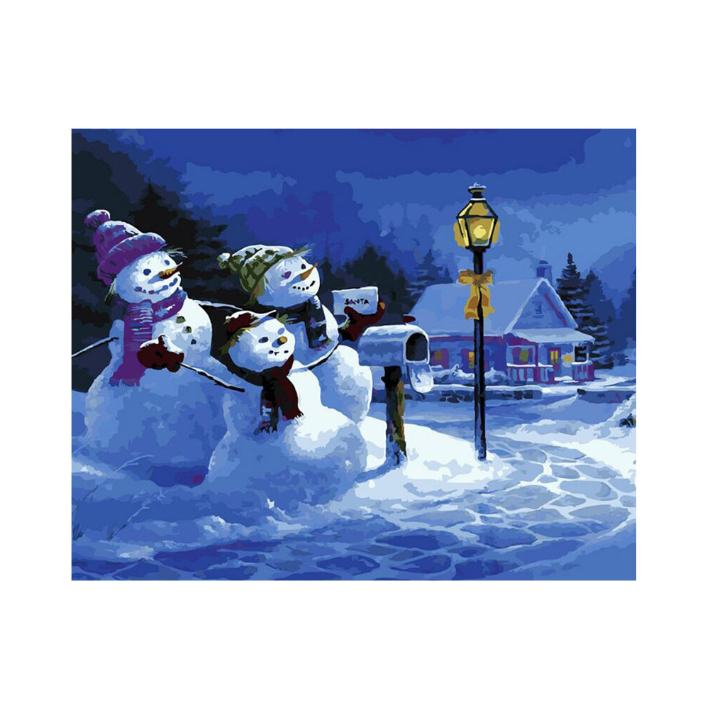 Noche ciudad DIY pintura al óleo digital fábrica al por mayor sin marco combinación apretado marco interior estilo más de 1 unidades entrega