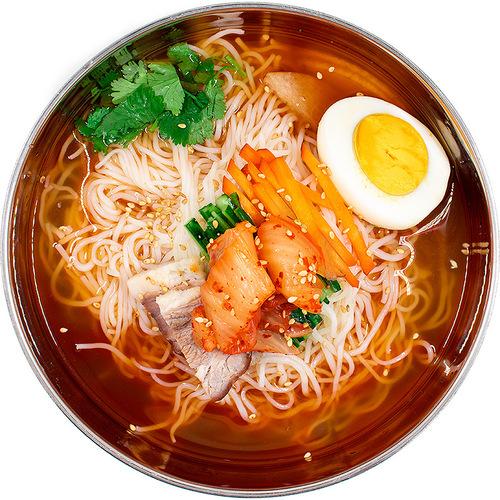 Authentic Korean-Style Wheat Cold Noodles (Pakojaengmyeon) 370g, Northeast Yanbian Vacuum-Packed Cold Noodles Wholesale