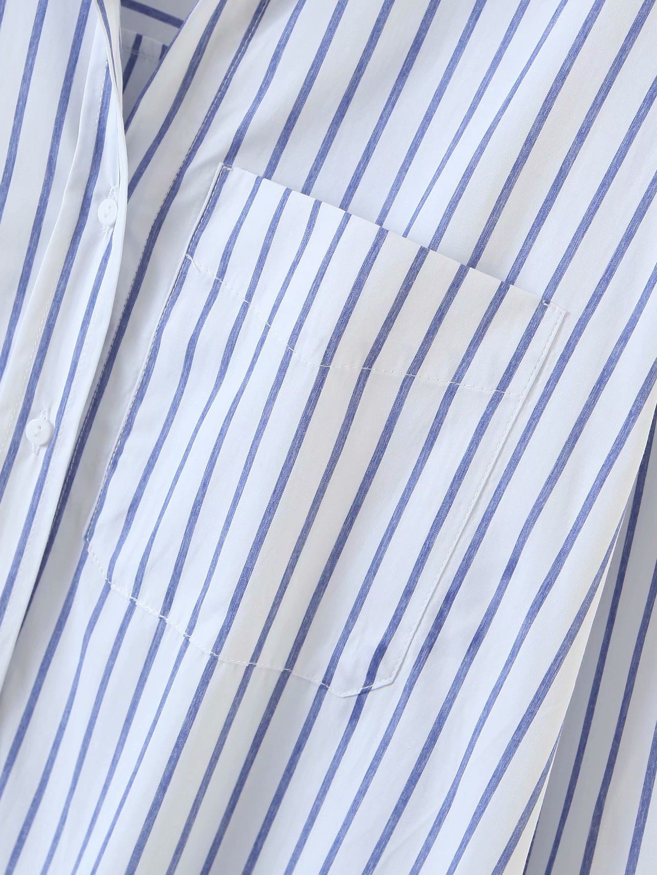 blue vertical stripes shirt NSAM10796