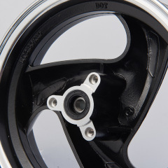 Pedal motorcycle front and rear steel rim three-leaf Swift Eagle aluminum wheel black front disc brake 2.50-10 original parts factory direct sale