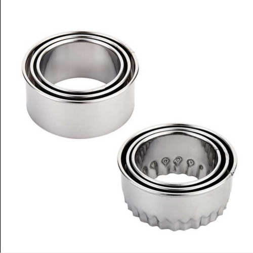 Stainless steel dumpling wrapper mold, dumpling making tools, dumpling wrapper pressing and cutting device, three-piece set, street stall goods