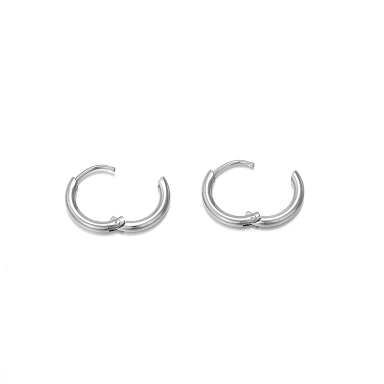 Pendientes Chapados En Oro 316l De Acero Titanio 316l De Moda display picture 5