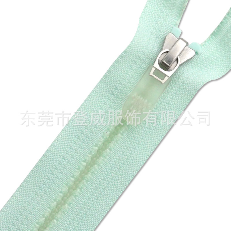 YKK正品5号胶牙树脂拉链 开尾右插自动锁拉头 透明链齿服装外套链