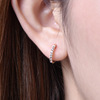 Ruby sapphire earrings, wish, simple and elegant design, diamond encrusted